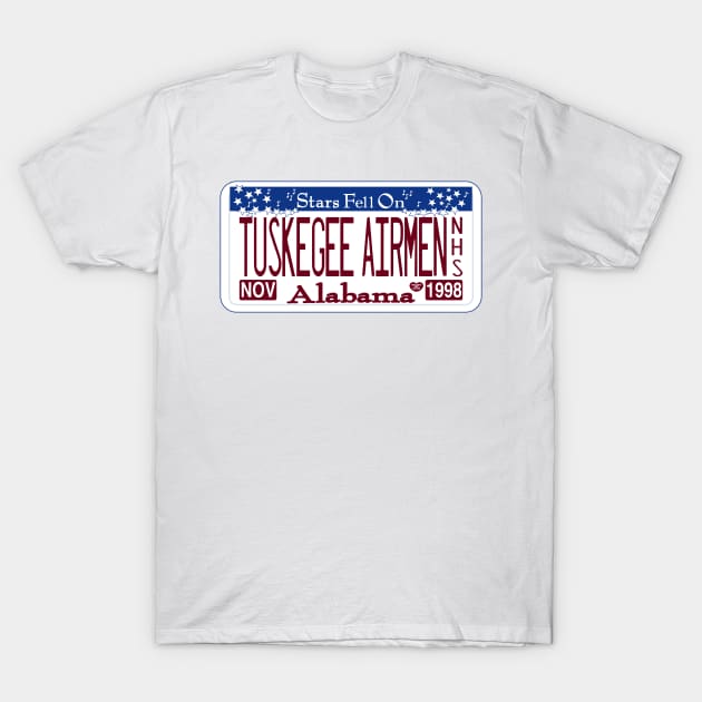 Tuskegee Airmen National Historic Site license plate T-Shirt by nylebuss